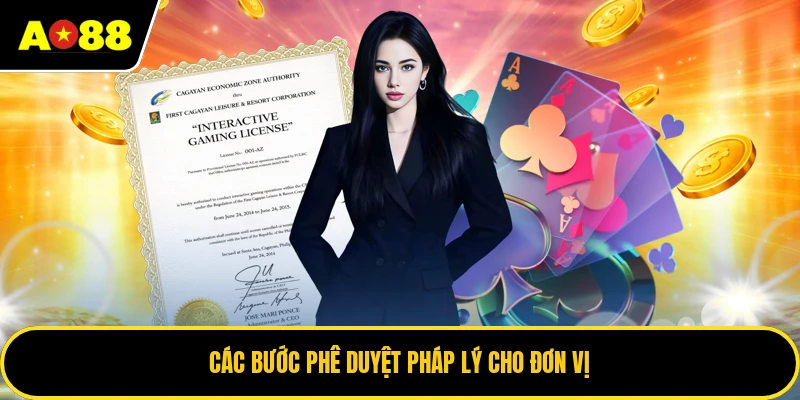 Các bước phê duyệt pháp lý cho đơn vị
